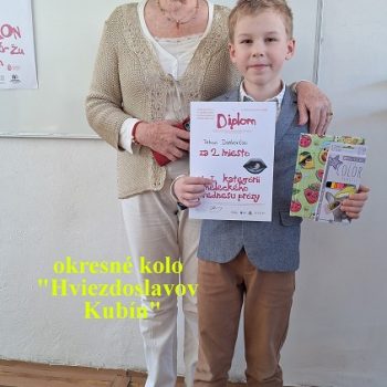 Úspech na okresnom kole súťaže Hviezdoslavov Kubín