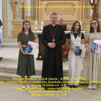Morálne ocenenie našich žiačok v Košiciach
