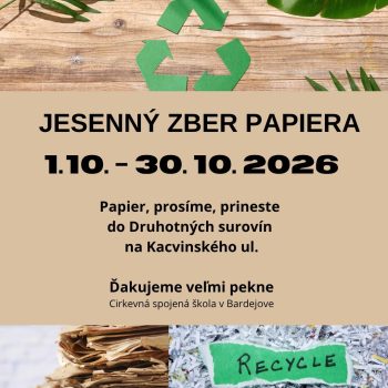 Jesenný zber papiera – október 2026 